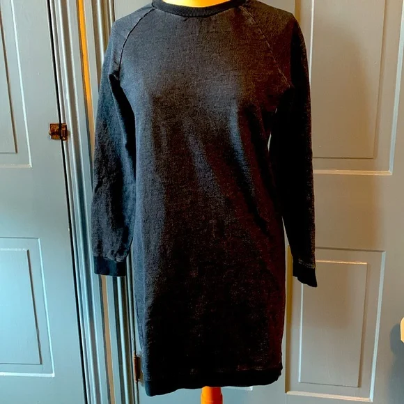 Finisterre Indigo Blue Sweatshirt Dress UK 10 - Picture 2 of 8